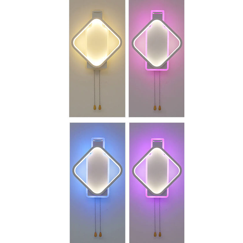 Moderne kreative quadratische Farblicht-LED-Wandleuchte 