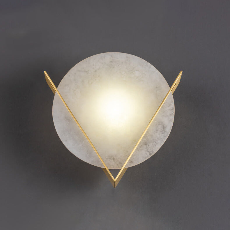 Modern Chinese Luxury Round Lucite LED Wall Sconce Lamp