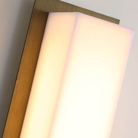 Lámpara de pared LED de acrílico cuboide con marco de hierro forjado retro chino 