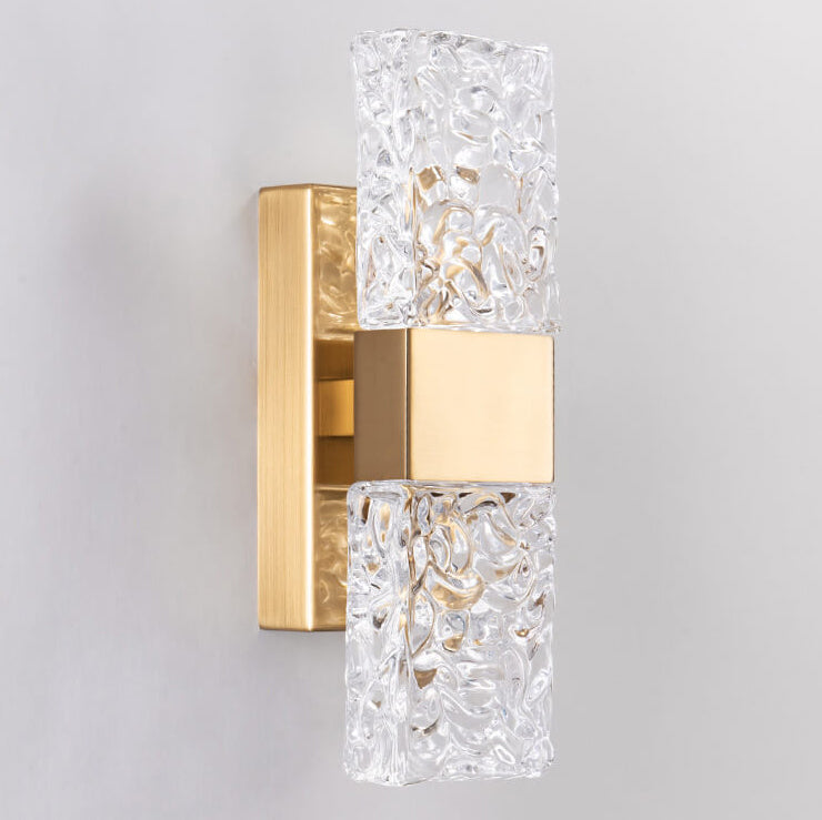 Nordic Light Luxury Corrugated Crystal LED Wall Sconce Lamp