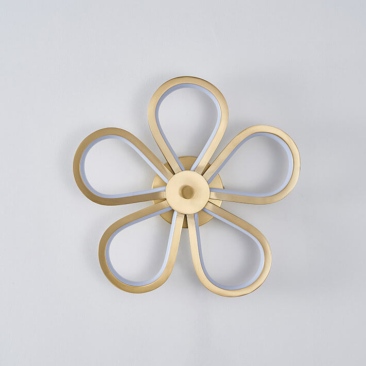 Moderne Luxus-Petalenform Messing LED Wandleuchte 