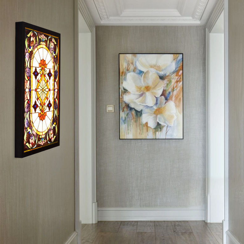 European Tiffany Stained Glass LED Mural Wall Sconce Lamp