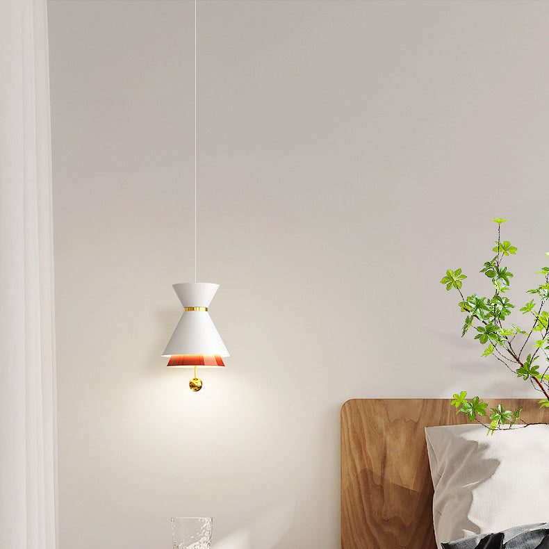 Zeitgenössische skandinavische Glocke Eisen Aluminium LED Pendelleuchte für Wohnzimmer 