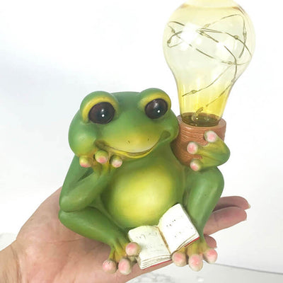 Solar Creative Cartoon Frog Design LED dekoratives Licht im Freien 