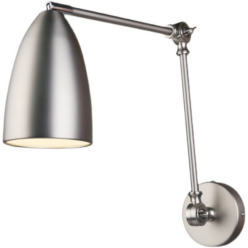 Lampe murale à bras oscillant industriel rétro rotatif rétractable en fer à 1 lumière 