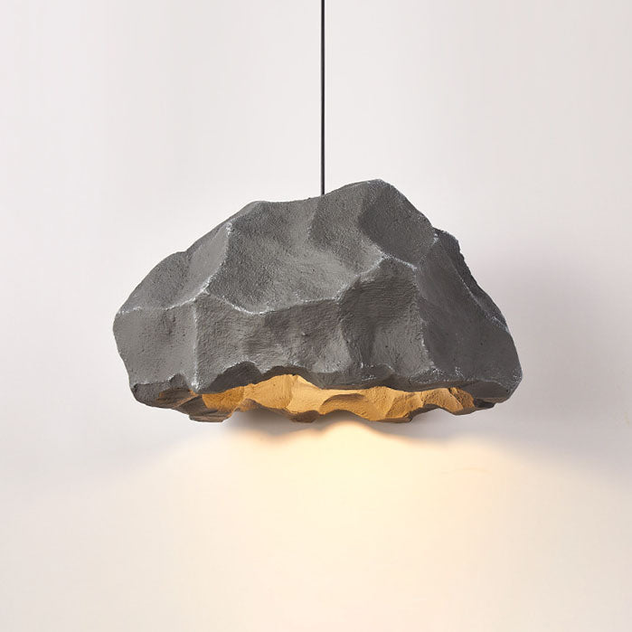 Nordic Wabi-Sabi Faux Stone Cement 1-Light Pendant Light