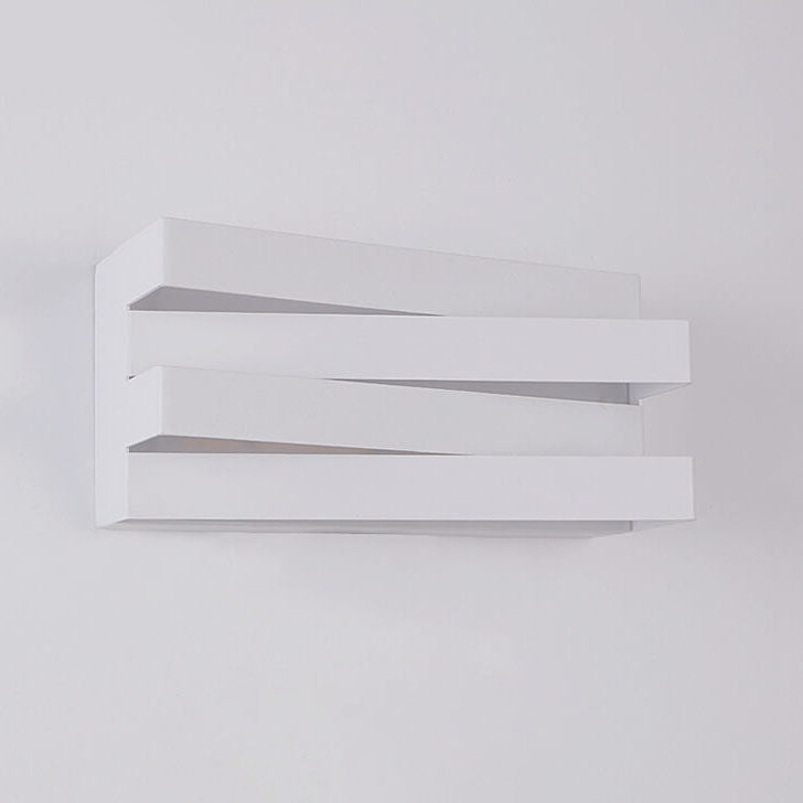 Nordic Minimalist Geometric Rectangular Layer LED Wall Sconce Lamp
