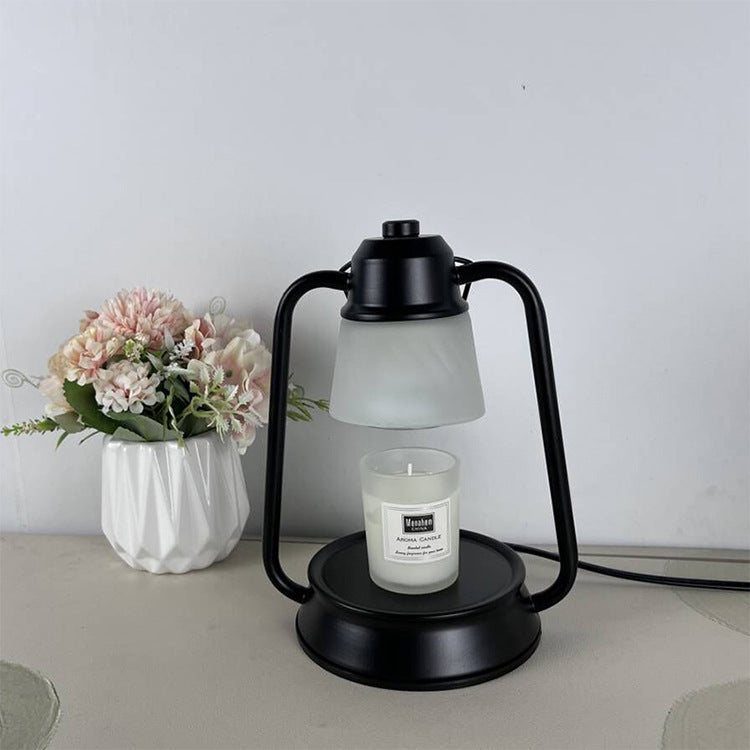 Contemporary Industrial Round Glass Shade Hardware Base 1-Light Melting Wax Table Lamp For Study