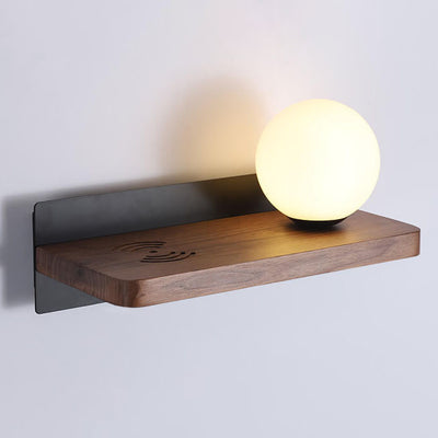 Modern Minimalist Wood Grain 1-light Wall Sconce Lamp