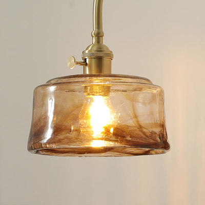 Modern Japanese Vintage Brass 1-Light Wall Sconce Lamp