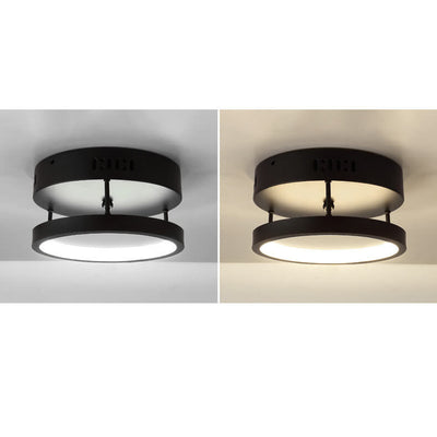 European Minimalist Round Square Aluminum Iron LED Flush Mount Lighting