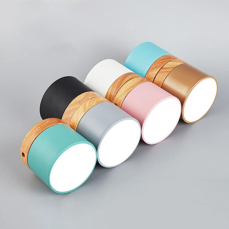 Skandinavische Macaroon Solid Color Log LED Deckeneinbau-Deckenleuchte
