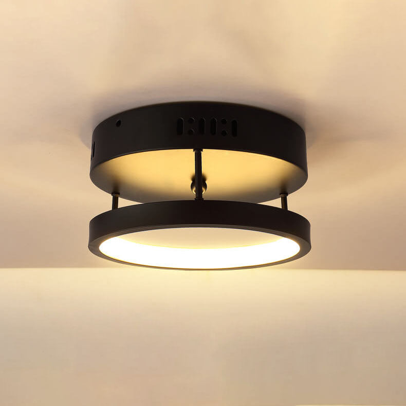 European Minimalist Round Square Aluminum Iron LED Flush Mount Lighting