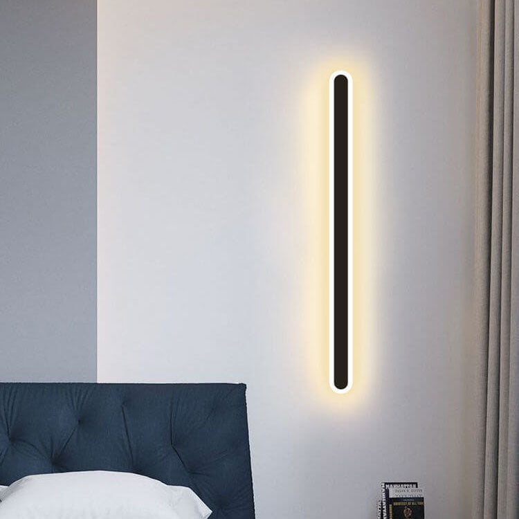 Modern Minimalist Long Bar Iron Acrylic LED Wall Sconce Lamp