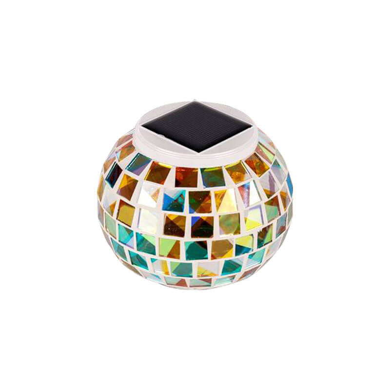 Luz de césped LED para exteriores de mosaico impermeable ABS solar Tiffany 