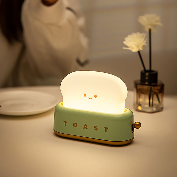 Lampe de table à lumière nocturne LED design créatif pour machine à pain 