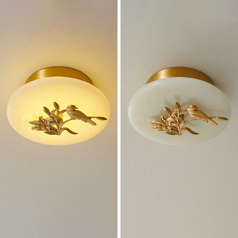 Modern Minimalist Pattern Jade LED Flush Mount Light
