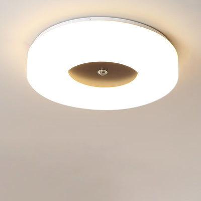 Luz de techo empotrada LED acrílica redonda de nogal chino minimalista 