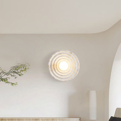Moderne minimalistische runde 1-flammige Wandleuchte aus Harz 