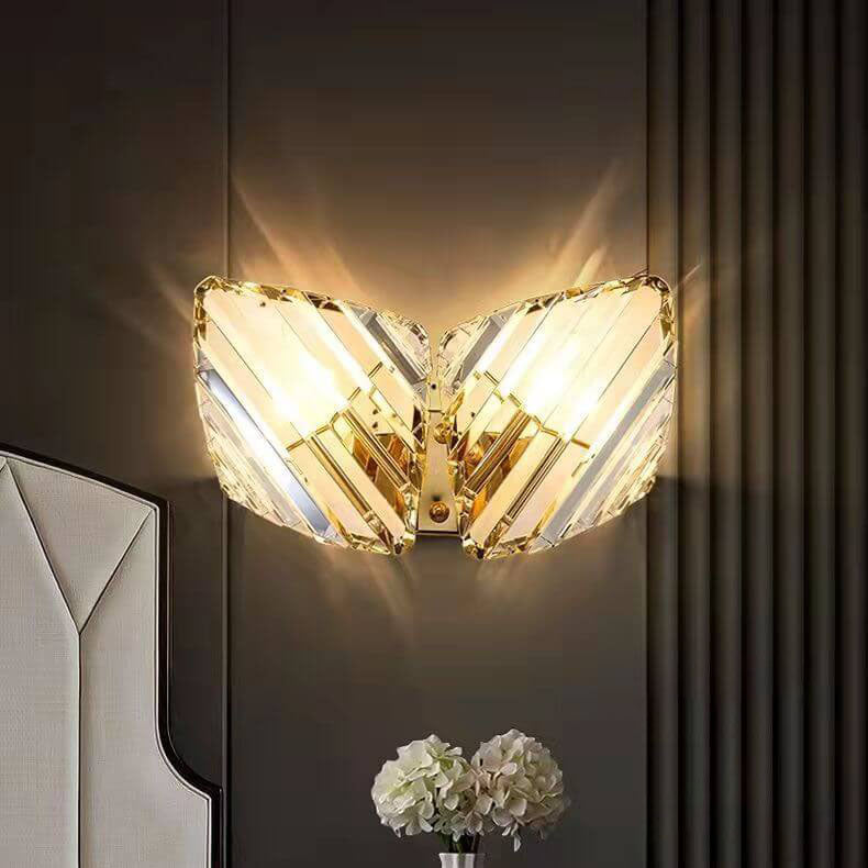Modernes Licht Luxus Kristall Dreieck Geometrie 1/2/3 Licht Wandleuchte Lampe 