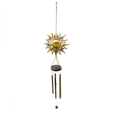 Industrial Solar Suspended Wind Chime Light Outdoor Decorative LED Pendant Light