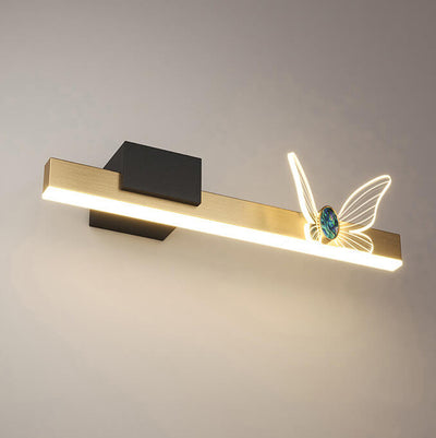 Modern Creative Long Strip Butterfly Decoration LED Wall Sconce Lamp