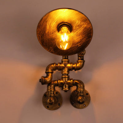 Retro Industrial Iron Robot Design 1- Light Wall Sconce Lamp