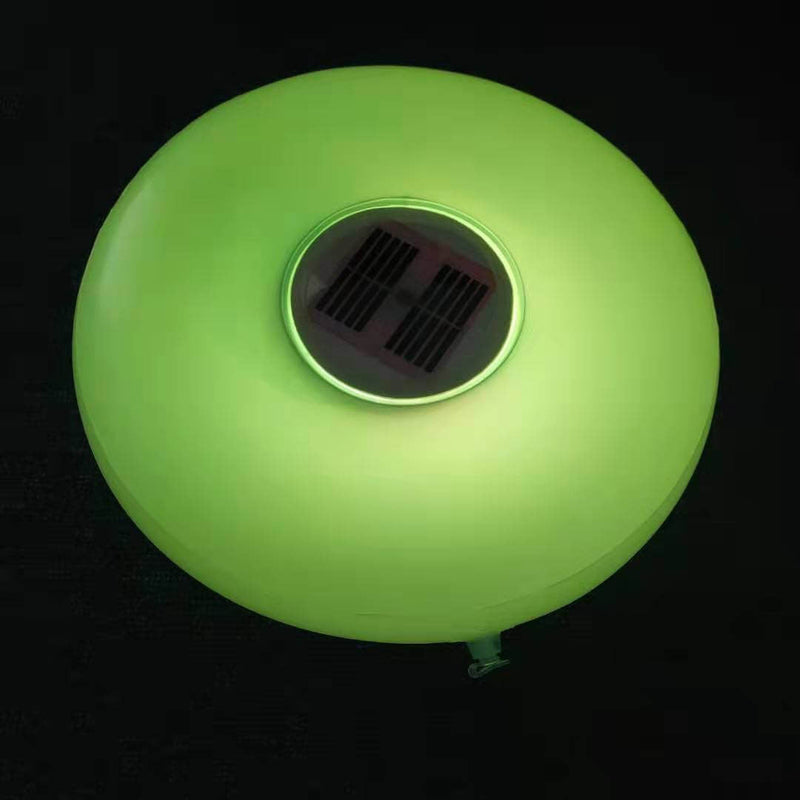 Lumière solaire ronde de piscine, lumière flottante gonflable et étanche à LED pour l&