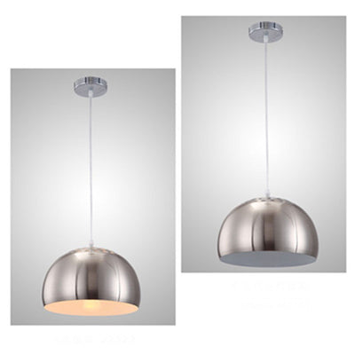 Modern Light Luxury Solid Silver Iron 1-Light Pendant Light