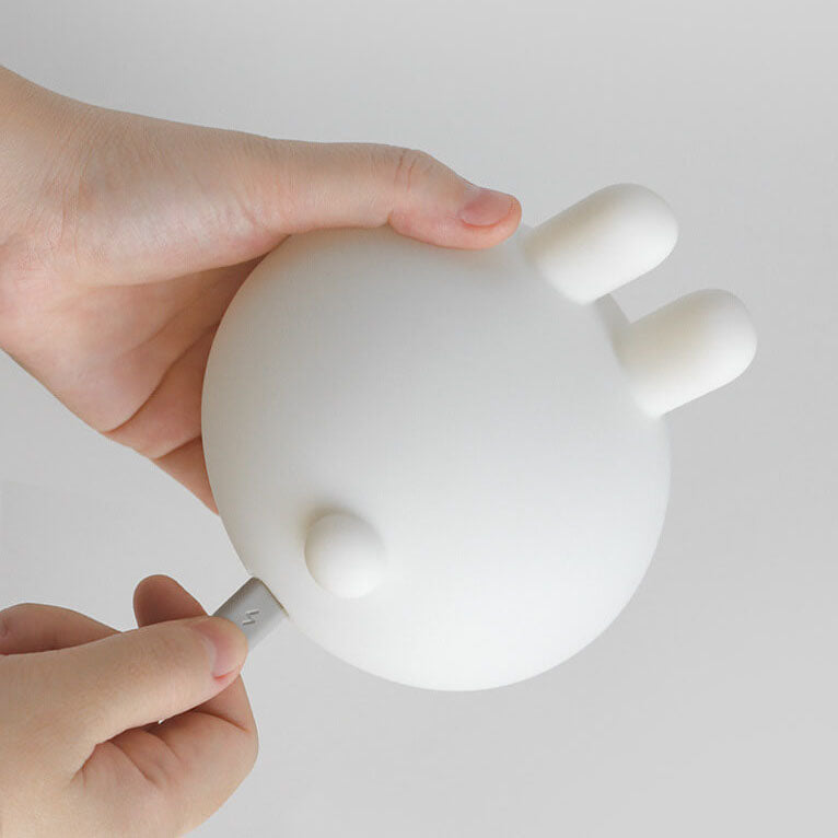 Lampe de table Creative Cartoon Bunny Silicone LED Pat Night Light 