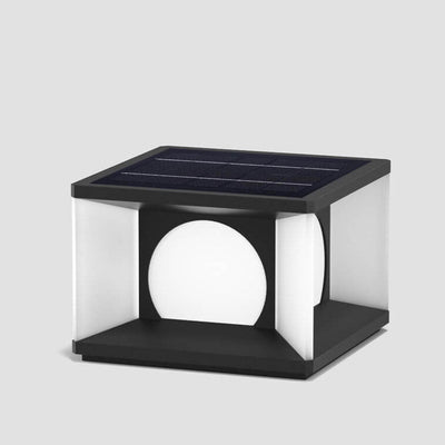 Simple Patio Solar Post Head Light Square LED Outdoor Landscape Light