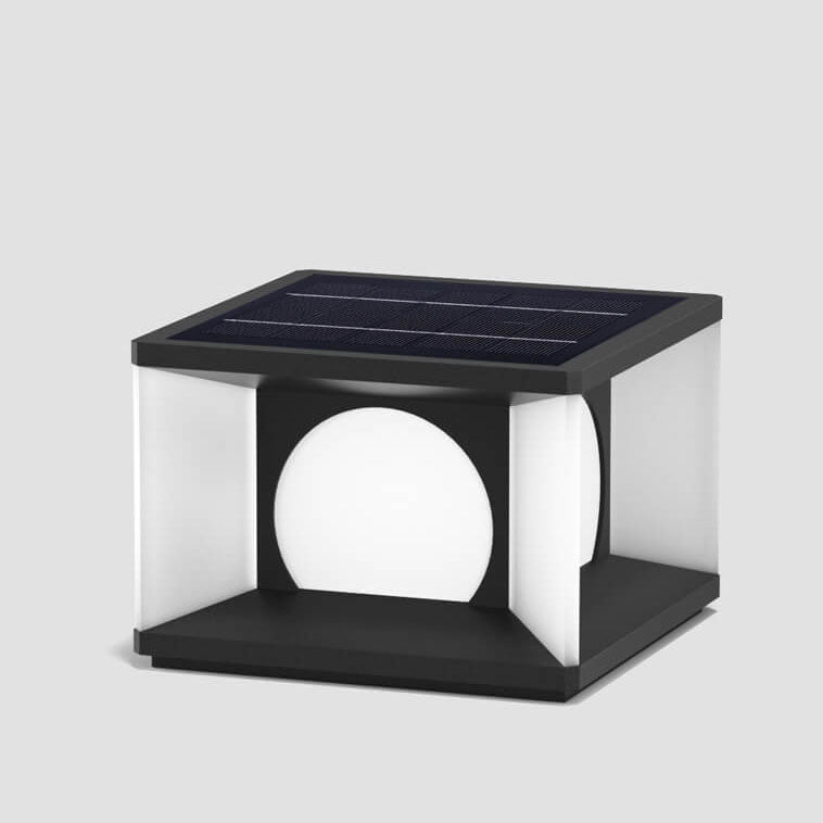 Einfaches Patio-Solarpfosten-Kopf-Licht-Quadrat-LED-Landschaftslicht im Freien 