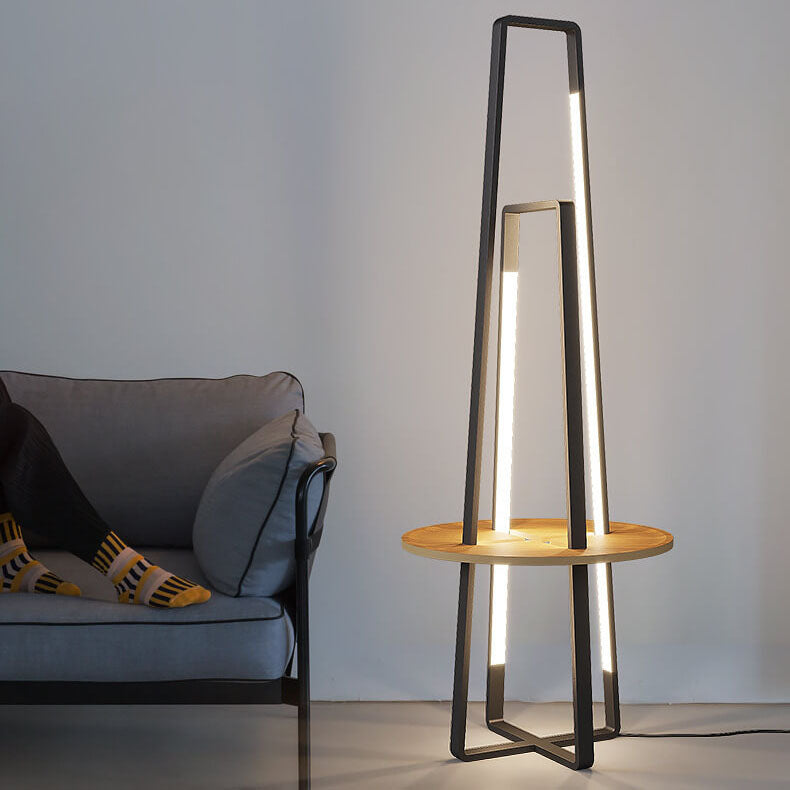 Nordic Creative Geometric Shelf LED Standing Floor Lamp