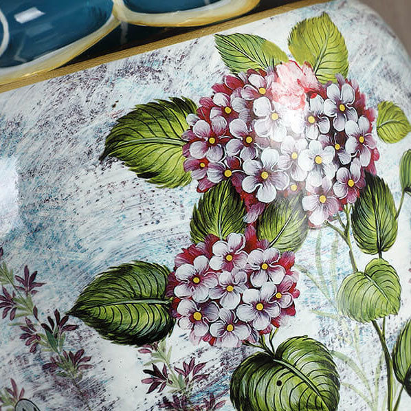 Lámpara de Mesa de Cerámica con Tela Pintada de Lujo Moderno de 1 Luz 