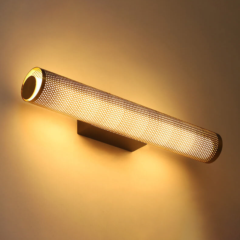 Applique Murale LED en Acrylique avec Matériel de Colonne de Grille de Vanité de Luxe Moderne 