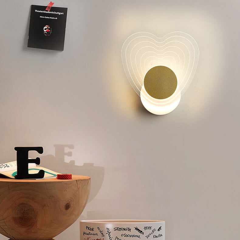 مصباح حائط LED أكريليك هندسي ذهبي فاخر حديث 