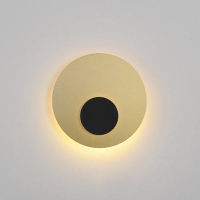 Moderne minimalistische Eisenrunde flache LED-Wandleuchte für das Schlafzimmer 
