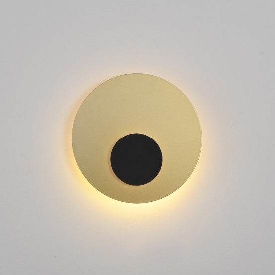 Moderne minimalistische Eisenrunde flache LED-Wandleuchte für das Schlafzimmer 