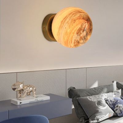 Nordic Creative Planet Glass Orb 1-Light Wall Sconce Lamp