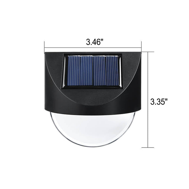 Außen Solar quadratische halbrunde Acryl wasserdichte Patio Zaun Wand Wandleuchte 