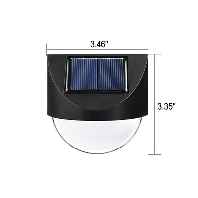 Outdoor Solar quadratische halbrunde wasserdichte Terrassenzaun-Wandleuchte aus Acryl