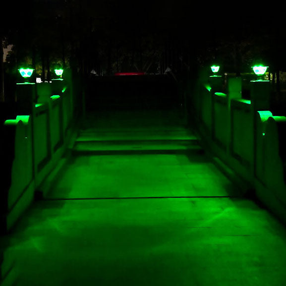 Luz de Cabeza de Poste LED de Acrílico ABS Redonda Triangular Cuadrilátera Hexagonal Solar de Simplicidad Moderna para Jardín 