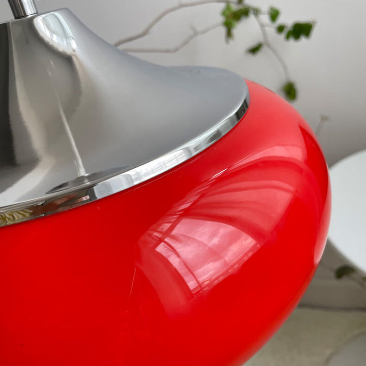 Vintage Red Glass Dome 1-Light Pendant Light