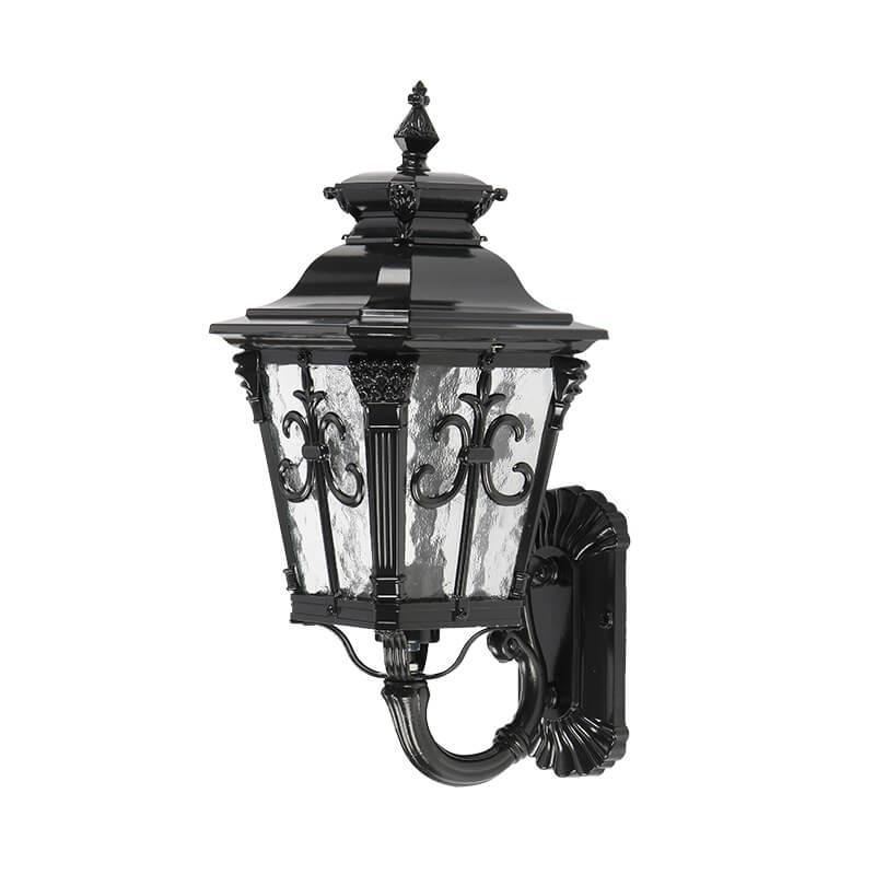 Lampe murale 1 lumière en aluminium moulé sous pression noir rétro Europe pour l&