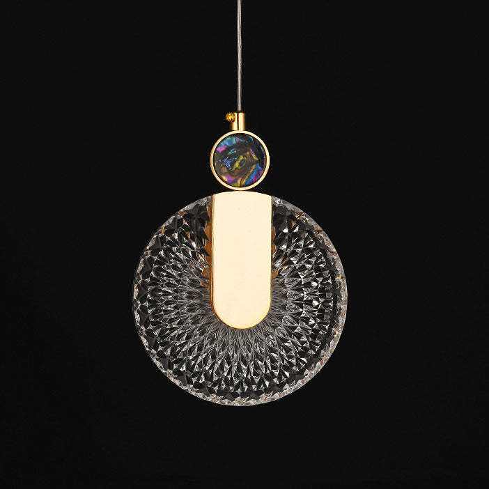 Lustre LED moderne en acrylique rond de luxe 