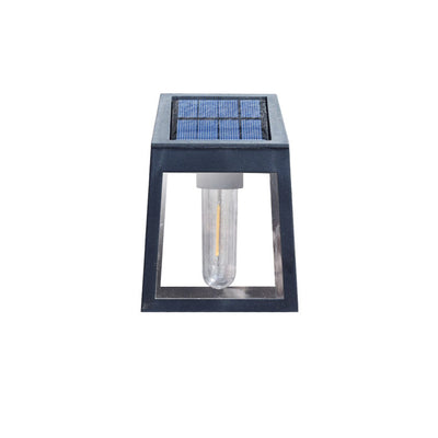 Modern Square Plastic Solar LED Outdoor Waterproof Garden Landscape Wall Sconce Lamp