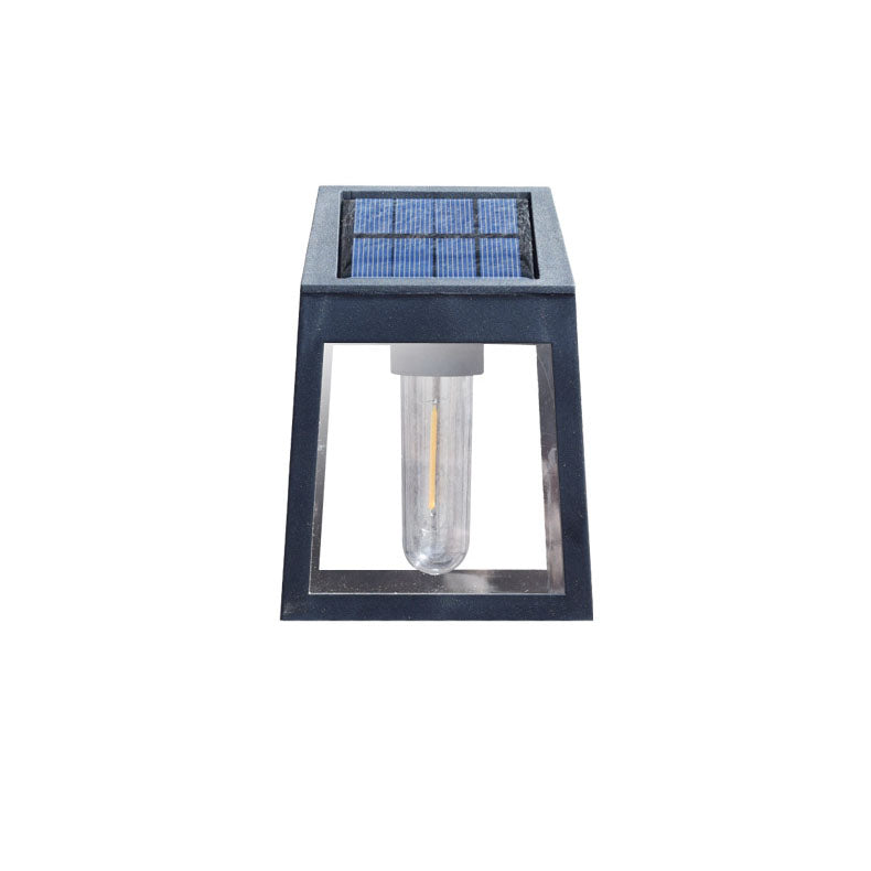 Modern Square Plastic Solar LED Outdoor Waterproof Garden Landscape Wall Sconce Lamp