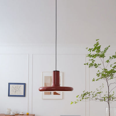 Nordic UFO Red Frisbee 1-Light Pendant Light