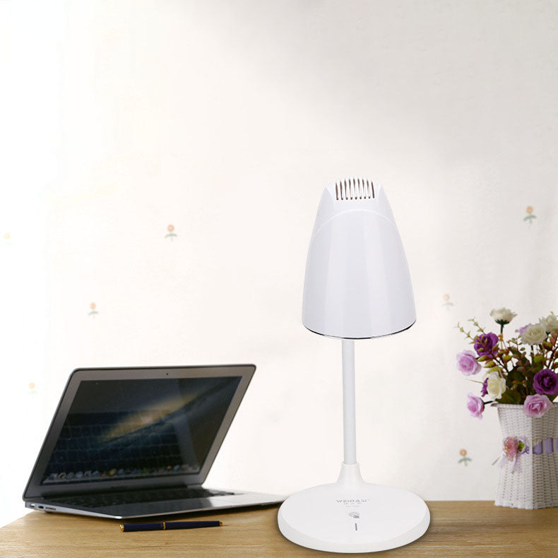 Lampe de bureau tactile multifonctionnelle à cône blanc, Rechargeable par USB, Protection des yeux, Simple 