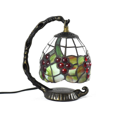 Tiffany-Glas-Tischlampe in Traubenform mit Augenschutz und 1 Licht 